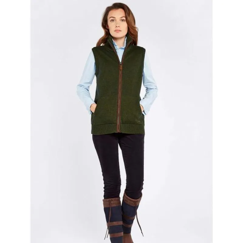 Dubarry Sheedy Ladies Knit Bodywarmer Olive-2
